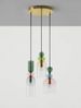 Nova Luce 9009237 MURANO Pendelleuchte 3-flammig Gold Multifarben E14 Bild 3