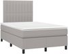 vidaXL Boxspringbett mit Matratze & LED Hellgrau 120x190 cm Stoff 3270211 Bild 3