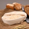 KESPER 19633 Brot- & Gärkorb aus Rattan, oval, 35 x 15 cm, Textilfutter abnehmbar / Gärkörbchen Bild 2