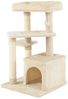COSTWAY Kratzbaum, 85cm hoch Katzenbaum, mit Katzenhöhle & Ball, beige Bild 5
