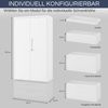 Metallschrank mit Sockel MEGAN - 160x90x40cm Weiß | Büroschrank Aktenschrank Stahlschrank Fachbodenschrank Werkstattschrank Bild 2