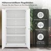 Metallschrank mit Sockel MEGAN - 160x90x40cm Weiß | Büroschrank Aktenschrank Stahlschrank Fachbodenschrank Werkstattschrank Bild 5