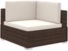 vidaXL 6-tlg. Garten-Lounge-Set mit Auflagen Poly Rattan Braun 41268 Bild 3