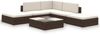 vidaXL 6-tlg. Garten-Lounge-Set mit Auflagen Poly Rattan Braun 41268 Bild 2