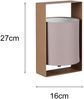 Moderne Tischlampe PAIL Metallrahmen Coffee, Stoffschirm Taupe, Höhe 27cm Bild 4
