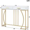 Konsolentisch H 85 x T 32 x B 110 cm, MDF in Weiß, Metallgestell mit Schublade Bild 5