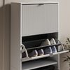 Schuhkipper Eliza Weiß 60 x 168 cm mit 4 Klappschubladen Vicco Bild 4