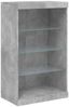 vidaXL Sideboard mit LED-Leuchten Betongrau 60,5x37x100 cm 836710 Bild 3