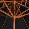 vidaXL Sonnenschirm mit Doppeldach und Holz-Mast Schwarz 270 cm 313766 Bild 5
