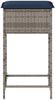 vidaXL Garten-Barhocker mit Kissen 2 Stk. Grau Poly Rattan 368324 Bild 5