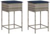 vidaXL Garten-Barhocker mit Kissen 2 Stk. Grau Poly Rattan 368324 Bild 2