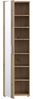 Forte NET106 Schuhschrank 50, schmaler Flurschrank mit 6 Einlegeböden und Spiegelfront, Flur, Diele, Holzwerkstoff, Artisan Eiche Holzdekor, 50,2 cm breit x 179,1 cm hoch x 34,8 cm tief Bild 4