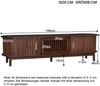 TV-Schrank 165 x 39,5 x 46 cm aus MDF, braun, mit Schiebetüren und Klapptür im Retro-Design Bild 5
