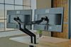 KAWOLA Schreibtisch LORA mit Monitorhalterung elektrisch höhenverstellbarer Schreibtisch 160x85cm mit Baumkante massiv Bild 2