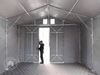 Lagerzelt 5x10 m Zelthalle Industriezelt mit 3,6m Seitenhöhe PVC Plane 850 N grau 100% wasserdicht Ganzjahreszelt mit Schiebetor Bild 4