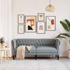 vidaXL Chesterfield-Sofa 2-Sitzer Hellgrau Stoff 372547 Bild 3
