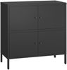 skølm 'Atriona' Metallkommode 2x2, schwarz, mit 2 Fächern, 81x80x38 cm Bild 2