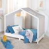 roba Hausbett 70 x 140 cm + Lattenrost + Matratze safe asleep® - Bodentiefes Kinderbett nach Montessori Prinzip - Erweiterbar mit Hausbettbezug - Holz weiß lackiert Bild 5