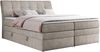 Boxspringbett, Stauraumbett, Bett mit Multipocket-Matratze und Topper - GOLD-10-KING - 160x200cm - Beige Stoff - H3 Bild 3