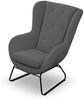 Sessel Designersessel ARTEMIS in Stoff Kronos Aschgrau Bild 2
