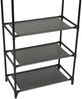 vidaXL Kleiderständer Stahl und Vliesstoff 55x28,5x175 cm Schwarz 245742 Bild 5