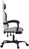 vidaXL Gaming-Stuhl mit Fußstütze Weiß und Schwarz Kunstleder 3143912 Bild 4