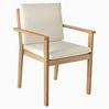 riess-ambiente Gartenstuhl KOPENHAGEN natur beige – Akazie, Niedriglehner, m. Kissen, wetterfest (Einzelartikel, 1 St), massiver Outdoor-Stuhl aus Massivholz – ideal für Terrasse & Garten Bild 2