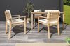 riess-ambiente Gartenstuhl KOPENHAGEN natur beige – Akazie, Niedriglehner, m. Kissen, wetterfest (Einzelartikel, 1 St), massiver Outdoor-Stuhl aus Massivholz – ideal für Terrasse & Garten Bild 3