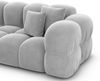 Samtstoff Ecksofa Monteverde L Form - Samtstoff - hellgrau - Rechts Bild 5