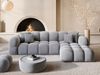 Samtstoff Ecksofa Monteverde L Form - Samtstoff - hellgrau - Rechts Bild 2