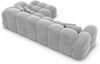 Samtstoff Ecksofa Monteverde L Form - Samtstoff - hellgrau - Rechts Bild 4