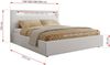 Polsterbett GOLD 5 CLASSIC 140 x 200 cm mit LED-Beleuchtung & Bettkasten, Doppelbett inkl. Lattenrost, Metall-Lift-System & Stauraum, Foam Matratze - Weiß Kunstleder - MIRO LUX Bild 4