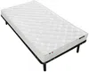 Vente-unique - ZEUS Mattress and bed base set MetallStoffStoff Schwarz - B 90 cm88 cm3,8 cm x H 15 cm5 cm25 cm x L 200 cm198 cm3,8 cm Bild 1