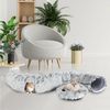 LuxusKollektion Katzenkäfig Plüsch Katzentunnel mit Katzenbett und Hängendem Ball Grau Bild 3
