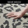 OTTO home Badematte Anna Leo, Badvorleger, Badezimmer Teppich, Duschvorleger, Höhe 15 mm, rutschhemmend beschichtet, schnell trocknend, fußbodenheizungsgeeignet, Polyester, rechteckig, mit Animal Print, modernes Muster, Leo, weich Bild 4