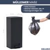 Mülleimer mit Fußpedal 30L Stahl - Inneneimer, ABS | Tretmülleimer Küche Abfalleimer mit Deckel Müllbehälter Kücheneimer Treteimer, Schwarz Bild 3