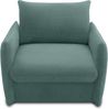 DOMO. collection Sessel 700023, Polstersessel, Schlaffunktion, Federkern, Füße mit Filzgleitern, Armsessel, Cocktailsessel, Loungesessel, 105 x 100 x 95 (BxTxH), blau (pertrol) Bild 2