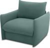 DOMO. collection Sessel 700023, Polstersessel, Schlaffunktion, Federkern, Füße mit Filzgleitern, Armsessel, Cocktailsessel, Loungesessel, 105 x 100 x 95 (BxTxH), blau (pertrol) Bild 3