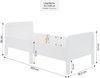 Komfortbett 90x200 Seniorenbett Höhenverstellbar Holzbett Einzelbett Weiß Hohes Bett Bettgestell Bild 3