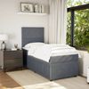 vidaXL Boxspringbett mit Matratze Dunkelgrau 90x200 cm Samt 3294533 Bild 5