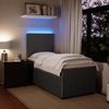 vidaXL Boxspringbett mit Matratze Dunkelgrau 90x200 cm Samt 3294533 Bild 4