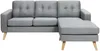 Vente-unique - Ecksofa - Ecke wechselbar - Stoff - Grau meliert - BARTOLOME Bild 3