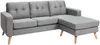 Vente-unique - Ecksofa - Ecke wechselbar - Stoff - Grau meliert - BARTOLOME Bild 4