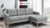 Vente-unique - Ecksofa - Ecke wechselbar - Stoff - Grau meliert - BARTOLOME Bild 2