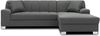 DOMO. collection Ecksofa Capri, Sofa in L-Form mit Schlaffunktion und Füßen aus Chrom, Schlafsofa, Eckcouch, Polsterecke, Couch 239 x 152 x 75 cm (BxTxH), grau Bild 2