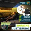tillvex Klemmmarkise 250 cm Gelb/Weiß mit LED mit Handkurbel Balkon | Balkonmarkise ohne Bohren | Markise UV-beständig & höhenverstellbar | Sonnenschutz wasserdicht Bild 5
