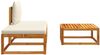 vidaXL 3-tlg. Gartensofa-Set mit Kissen Holz Akazie & Rattan 4008170 Bild 5