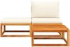 vidaXL 3-tlg. Gartensofa-Set mit Kissen Holz Akazie & Rattan 4008170 Bild 4