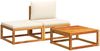vidaXL 3-tlg. Gartensofa-Set mit Kissen Holz Akazie & Rattan 4008170 Bild 2