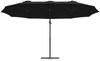 vidaXL Sonnenschirm Schwarz 372 x 198 x 243 cm Polyester und Aluminium 42003379 Bild 5